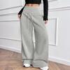 Women Wide Leg Sweatpants Low Waist Drawstring Lounge Pants Relaxed Fit Baggy Trousers Workout Jogger Track Bottoms