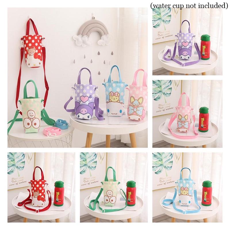 Cute Cartoon Girl Heart Water Cup Sleeve With Carry Bag For Kids