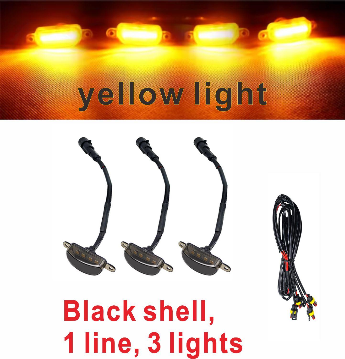 

Модификация передней части автомобиля универсальная решетка дневного ходового огня светодиодная маленькая желтая лампа универсальная для внедорожника, пикапа, седана