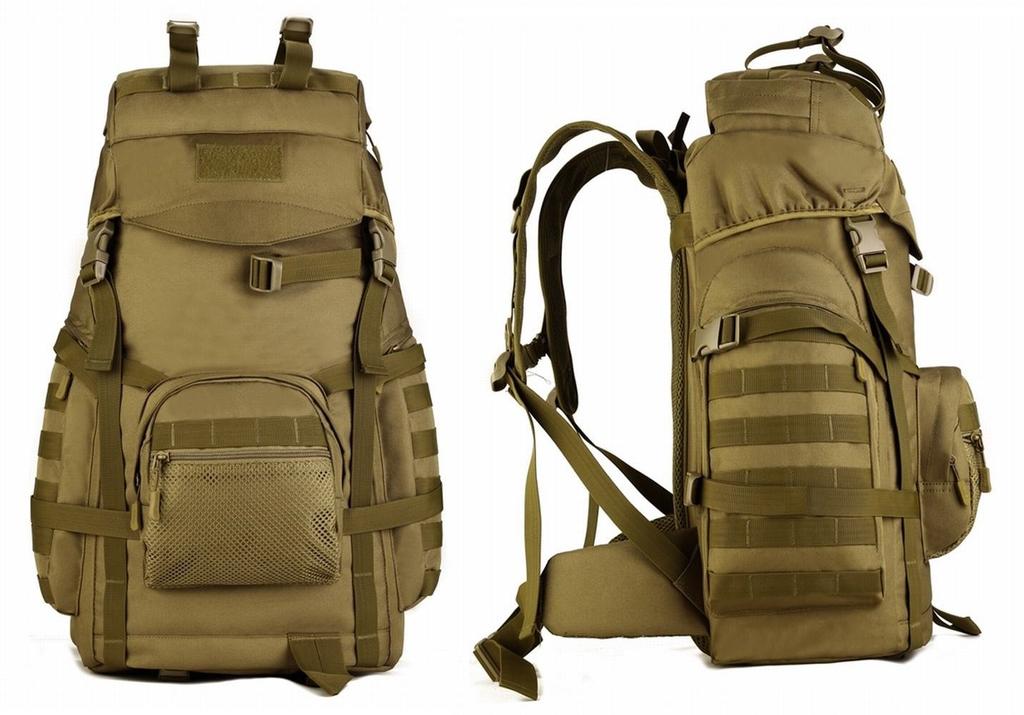 60L Große Kapazität Breite Öffnung 5 Farben Camouflage Wasserdicht Stoßfest Unisex Militärfan Alpinrucksack Taktischer Rucksack Outdoor-Rucksack Groß