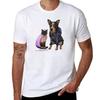 Cute Dog And Cat Tshirt Work Comfort Tshirt For Men