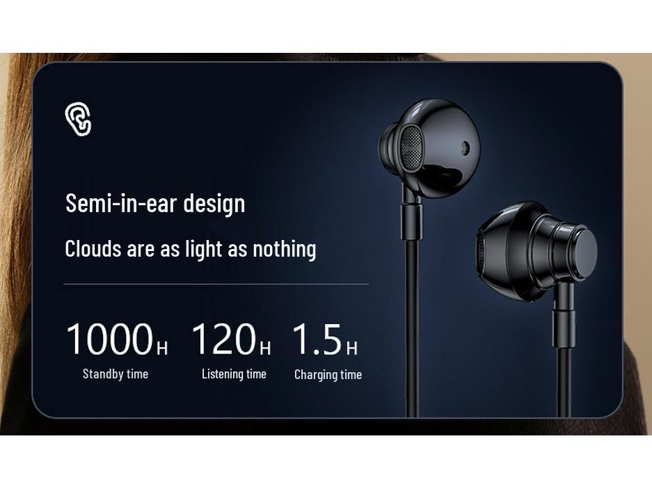 New Wireless Hanging Neck Earphones with Digital Display, Long Battery Life, and Sports Design for K Song