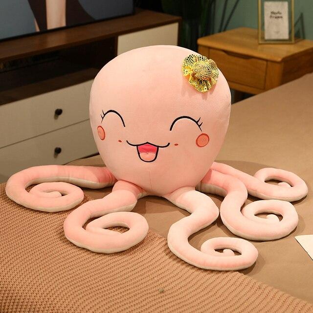 Lovely Octopus Plush Toys Cartoon Squid Pillow Toys Stuffed Soft Animal Sleep Cushion for Baby Kids Birthday Gifts