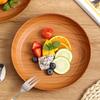 Changbaosen Retro Wood Grain Round Serving Plates