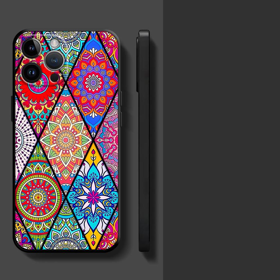 Bohemian Pattern Phone Case for Apple iPhone 17 Pro Max 12 13 Air 11 14 17e 16 15 Pro 7 8 XR XS MAX Funda Phone Cover