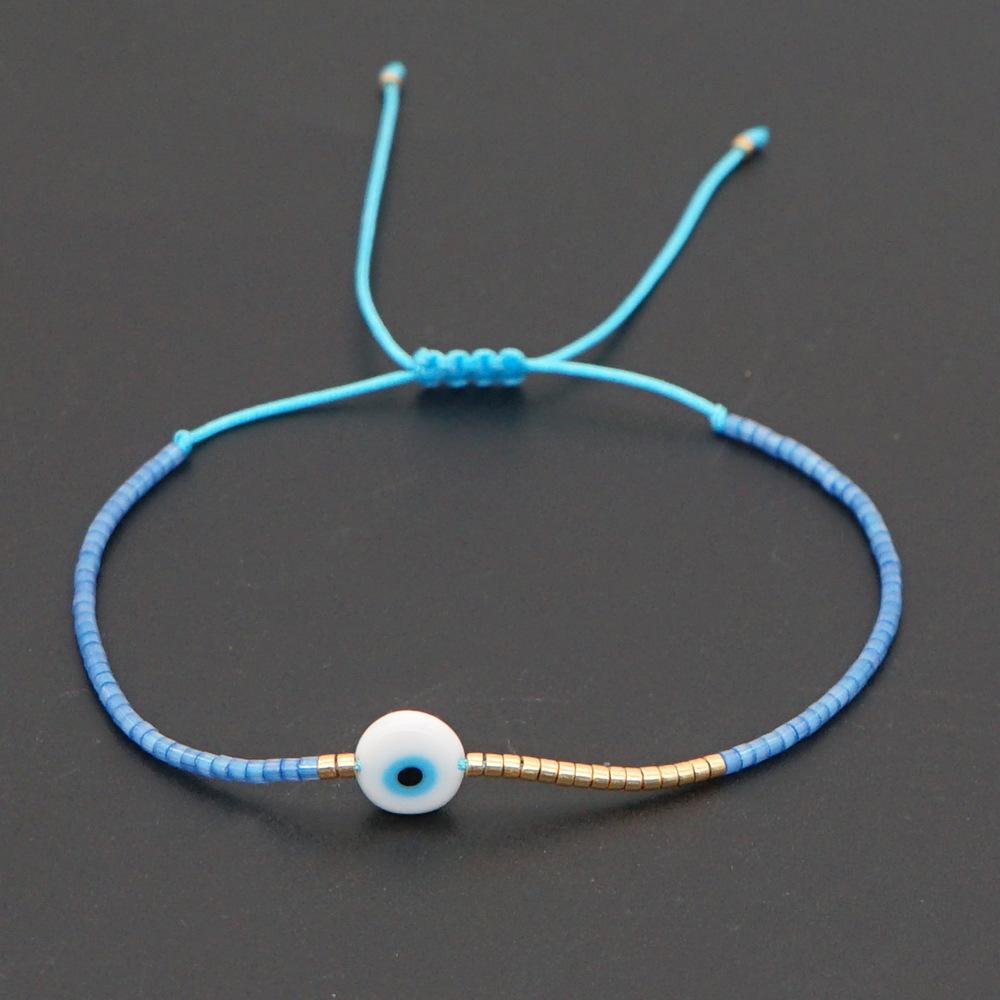 Vlen Women's Turkish Evil Eye Bracelet for Good Luck & Positive Energy Miyuki Beads Jewelry Gift Protection Pulseras
