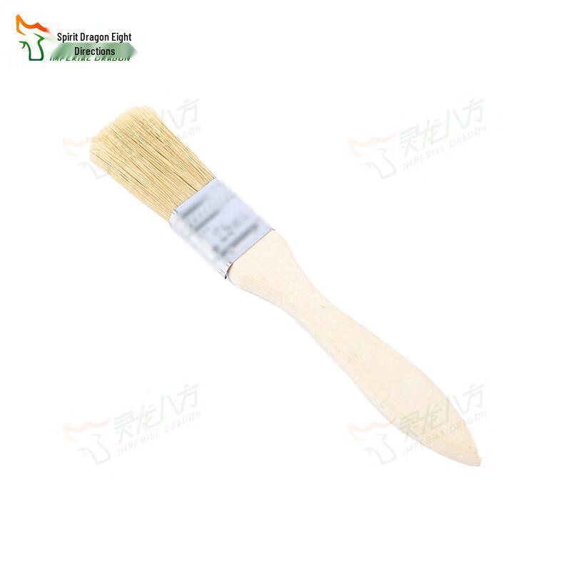 Versatile Wooden Handle Pig Bristle Paint & BBQ Brush 5-Pack