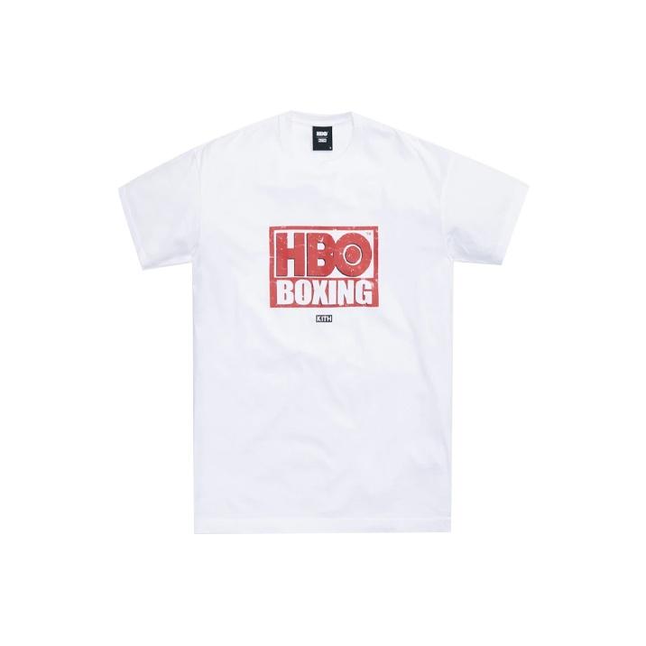 

Kith HBO Kith X Hbo Boxing винтажная футболка с короткими рукавами и буквенным принтом унисекс, белые топы KH030065-101 M