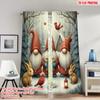 2pcs 2D Flat Printing Popular Christmas Curtains Christmas Gnomes Winter Snow Forest_a Digital Printed Polyester Drapes Family
