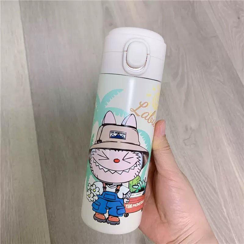 Large Capacity 304 Stainless Steel Children's Thermos Cup Student Portable Water Cup Female High Value Bouncing Cover Cup
