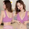 Front Buckle Underwear Without Steel Ring Women's Sexy Thin Gather Collect Auxiliary Milk Anti-sagging Solid Color Sweet Bra Lightweight Breathable