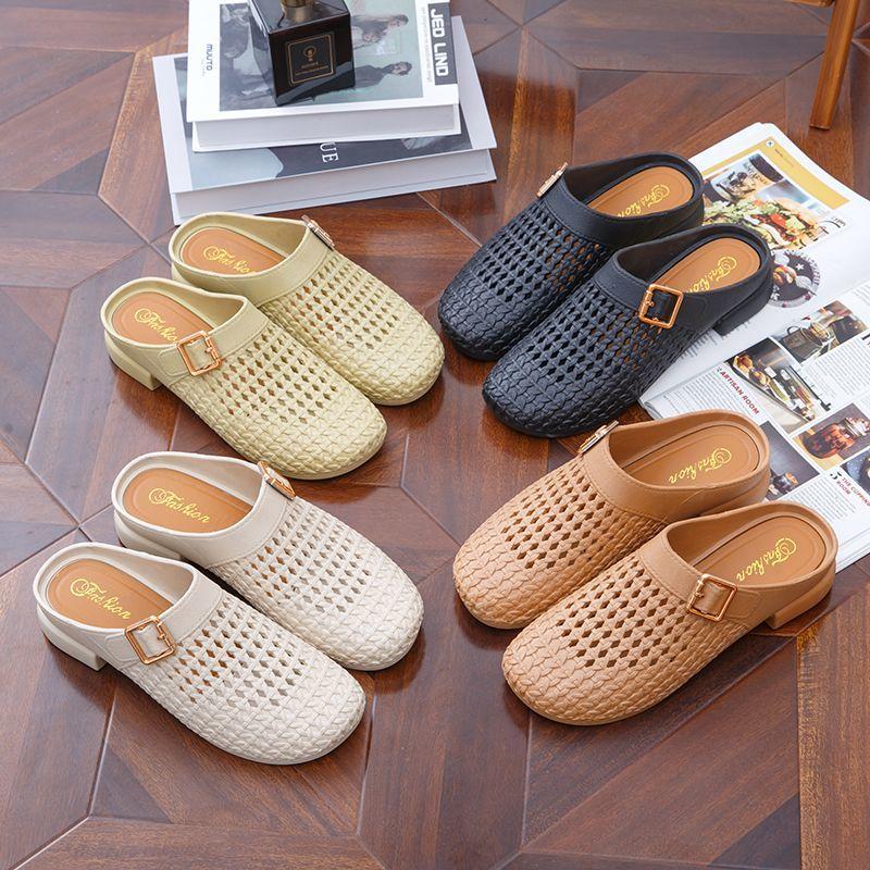 Baotou Half Slippers Top Selling Women's Slippers Home Anti Slip Soft Bottom Breathable New Sandals Women's Outerwear