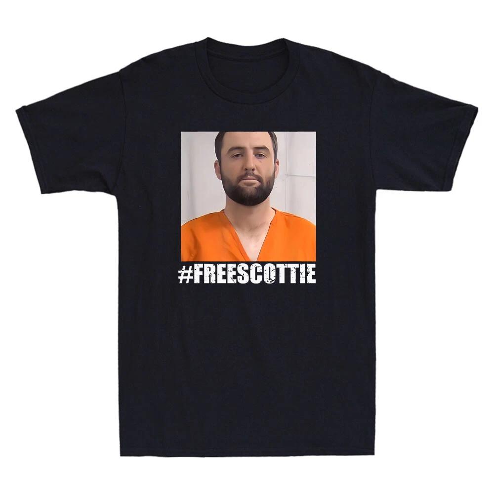 #FreeScottie Shirt Free Scottie Mugshot Funny Portrait Meme Retro Men s T-Shirt XS