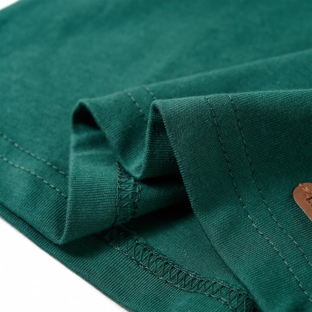 Kids Long Sleeve T Shirt Green Size 128