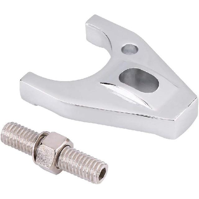 Distributor Clamp Hold Down, Chrome Billet Aluminum Distributor Hold Down for SBC SB BB HEI Electronic