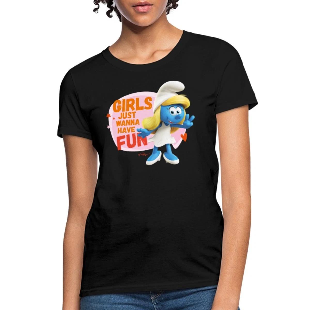 The Smurfs Smurfette Girls Just Wanna Have Fun Women s T-Shirt S