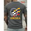 FIFA Venezuela Soccer Ball& Flag Design Men's T-Shirt- 100% Cotton Heavyweight, Super Soft& Comfortable Fabric Printed Tee