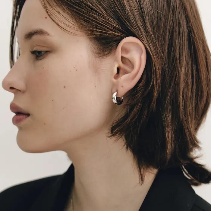[Edition Y] Volume Hoop Silver (W) Earrings HL6E42603W9XXX
