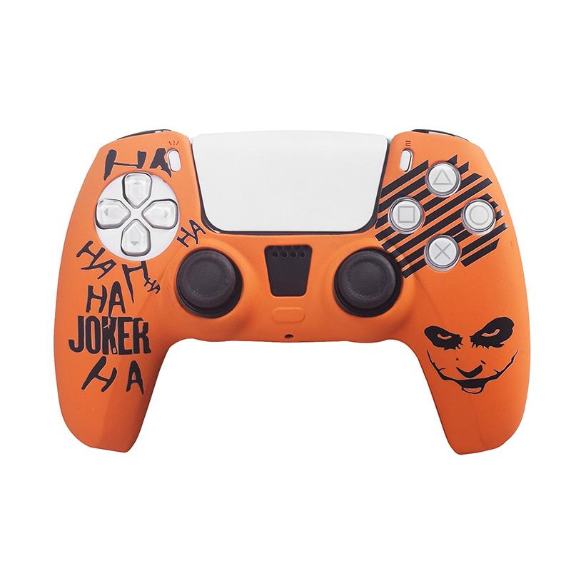 1Pcs Water Transfer Doodle Silicone Protective Cover Case For Sony Playstation 5 Ps5 Controller Gamepad Spider Silicone Case