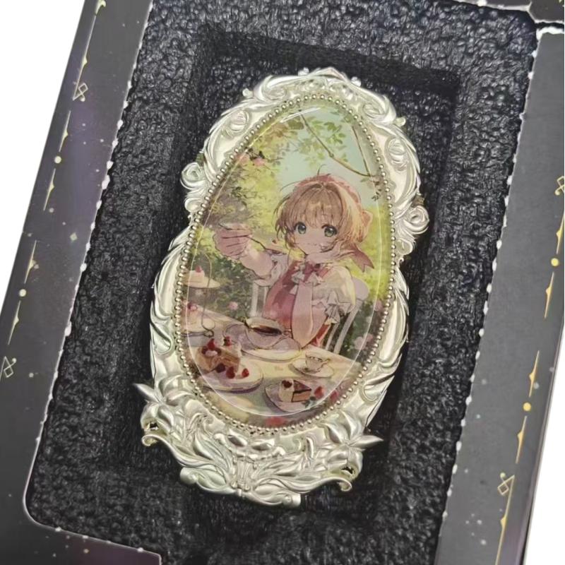Cartoon Magic Card Girl Sakura Second Bullet Metal Pearl Shell Card Rare Commemorative Collection Surrounding Festival Gifts