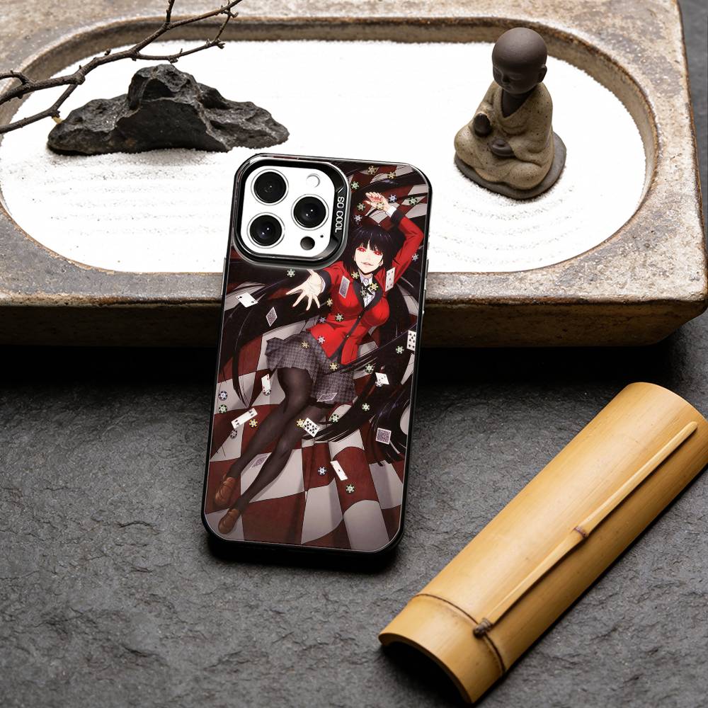 Anime K-Kakegurui Phone Case For IPhone 16 17 15 14 12 13 Pro Max Black Color Shockproof Cover