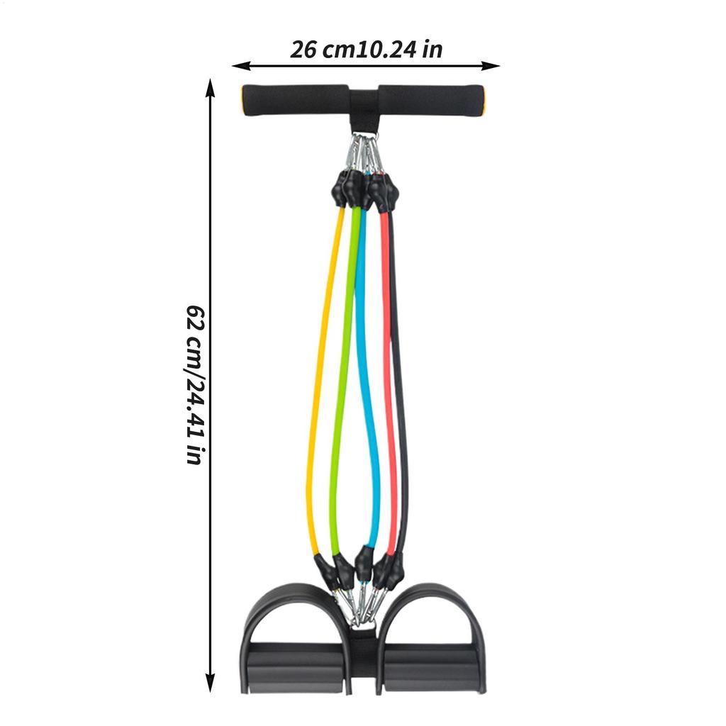 Multifunction Tension Rope Elastic Yoga Pedal Puller Resistance Band with Non-Slip Handle Leg Stretching Tension Rope Home