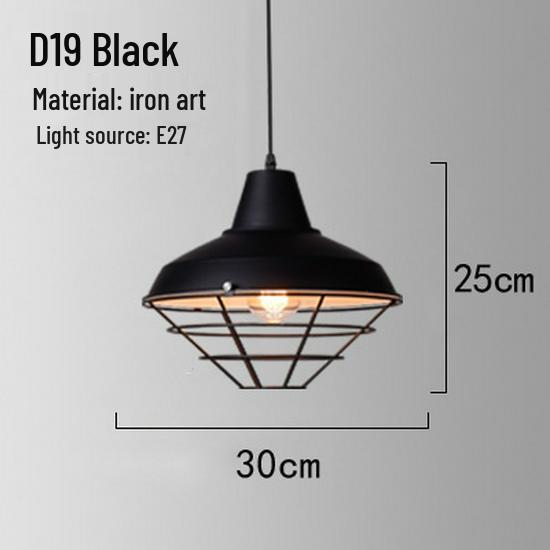 Retro Industrial Wrought Iron Pendant Lamp - Minimalist Style for Bars, Hotels, and Restaurants