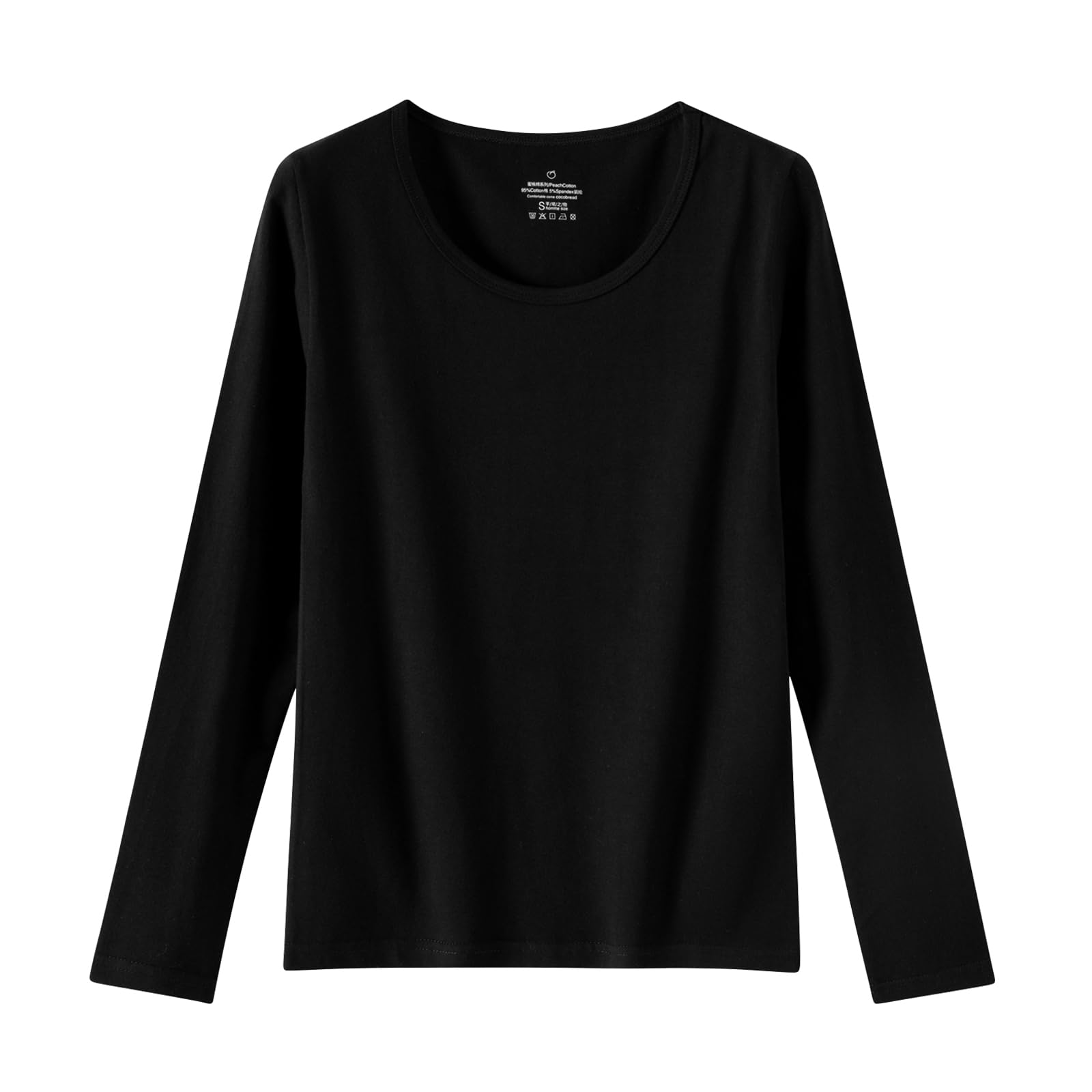 

HomyComy Теплое Термальное Хлопковое Для Холодной Погоды Длинное Женское Термобелье, Футболка, Термобелье, Домашняя одежда, Нижнее белье, Одежда, Рукава, Теплое, Приятное к коже, чёрный