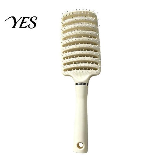 Hollow Hair Brush Curved Vented for Women, Detangling Paddle Long Scalp Massaging Thick Curly Wet Hair, Blow Fast Drying Detangler Styling Tool