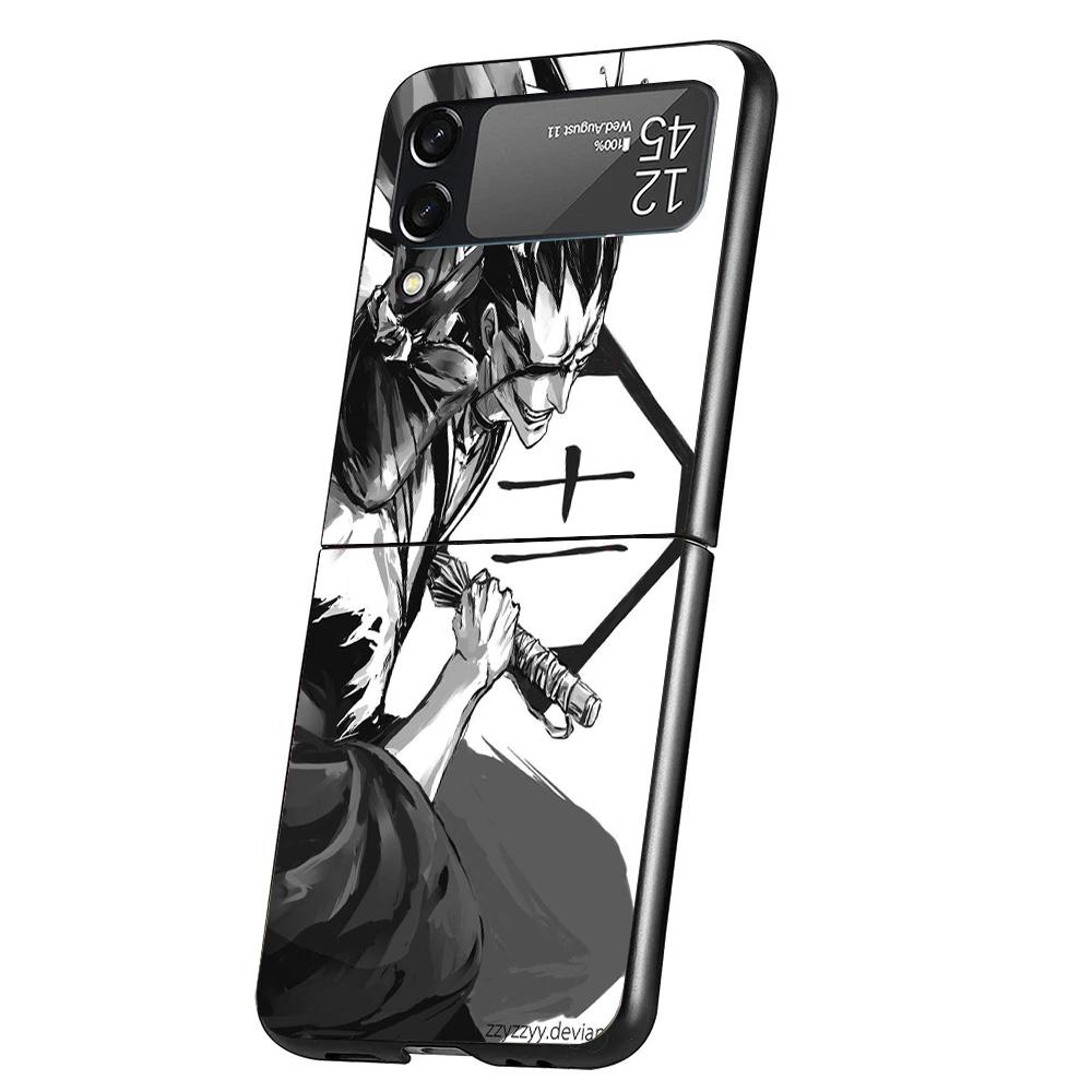 Ichigo Kenpachi Bleach Anime Phone Case For Samsung Galaxy Z Flip 7 6 5 4 3 5G Cover ZFlip7 ZFlip6 ZFlip4 ZFlip5 ZFlip3 Coque Fu