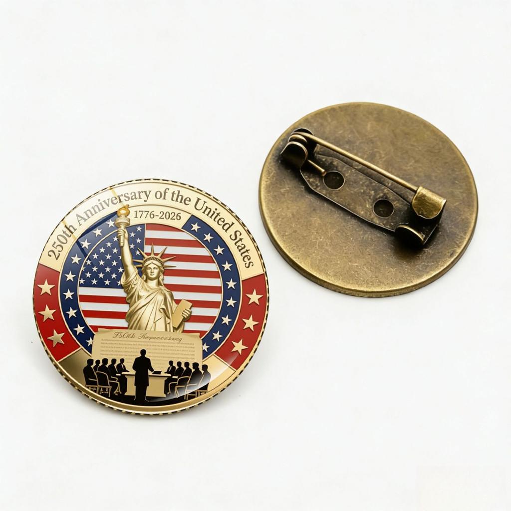 250th Anniversary Of The United States Commemorative Pin Us 250th Liberty Eagle Brooch 1776-2026 American Patriotic Badge Eagle
