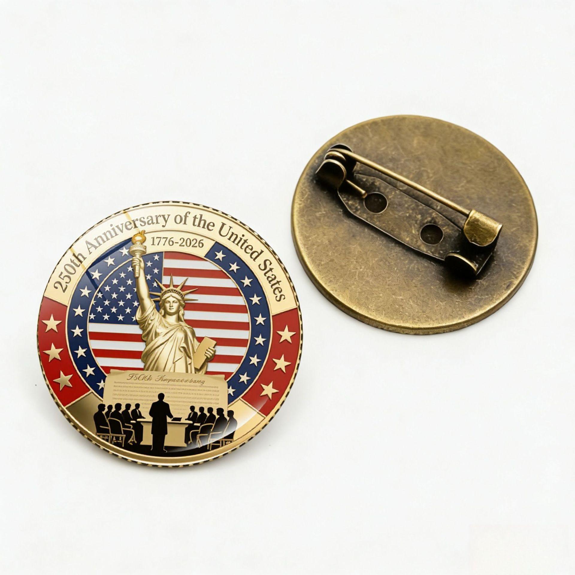 

250th Anniversary Of The United States Commemorative Pin Us 250th Liberty Eagle Brooch 1776-2026 American Patriotic Badge Eagle