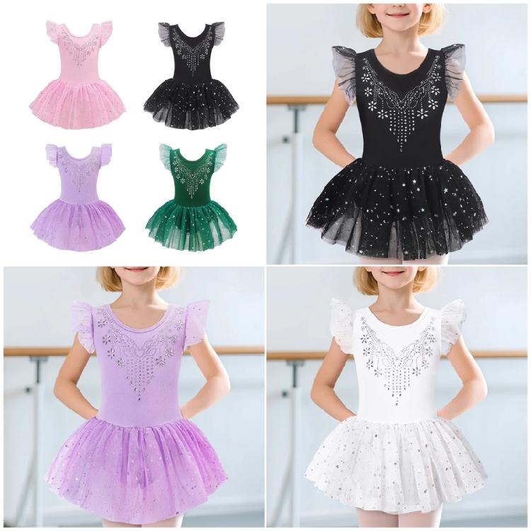 Ballet Performances Wear Leotard Comfortable Girls Dance Dress Glittering Sequins for Childrens Dance Gymnastics