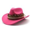 Tibetan Ethnic Style Decoration, Casual Sunshade, Sun Protection And Warmth, Men'S And Women'S Woolen Western Cowboy Hats, Spring Mongolian Hats