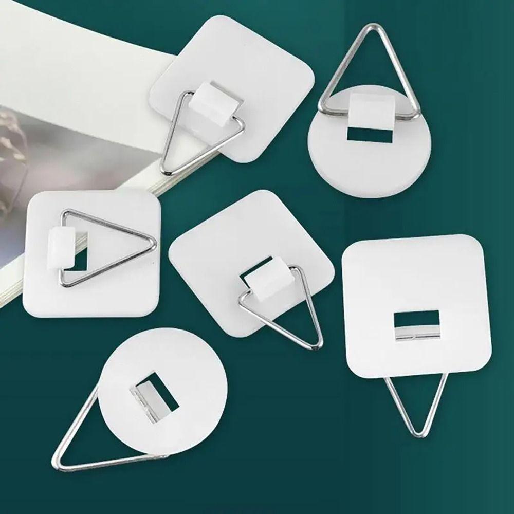 10Pcs Self-adhesive Plate Hanger Picture Rack Plate Storage Hooks  for Art Photo Frames Hanging