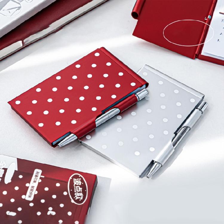 Pocket Journal Metal Writing Notepads With Ballpoint Pen For Students And Business Workers Daily Note Taking Journaling