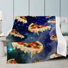 Pizza Blanket Throw Sausage Pizza Flannel Blanket for Kids Teen Boys Girls Fast Food Themed King Queen Full Size Super Soft Warm