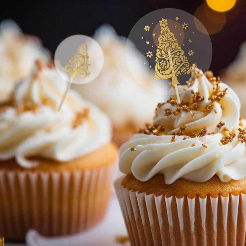 500 Stück Klare Dekorative Aufkleber Frohe Weihnachten Aufkleber Umschlag Siegel Weihnachtsbaum Etikett für Basteldekoration