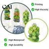 Nature Inspired Room Decoration 3Pcs 3D Succulents Wall Stickers, Vertical Plant Landscape Decals, Waterproof PVC Mural, Creative Soft Gifts Peel And