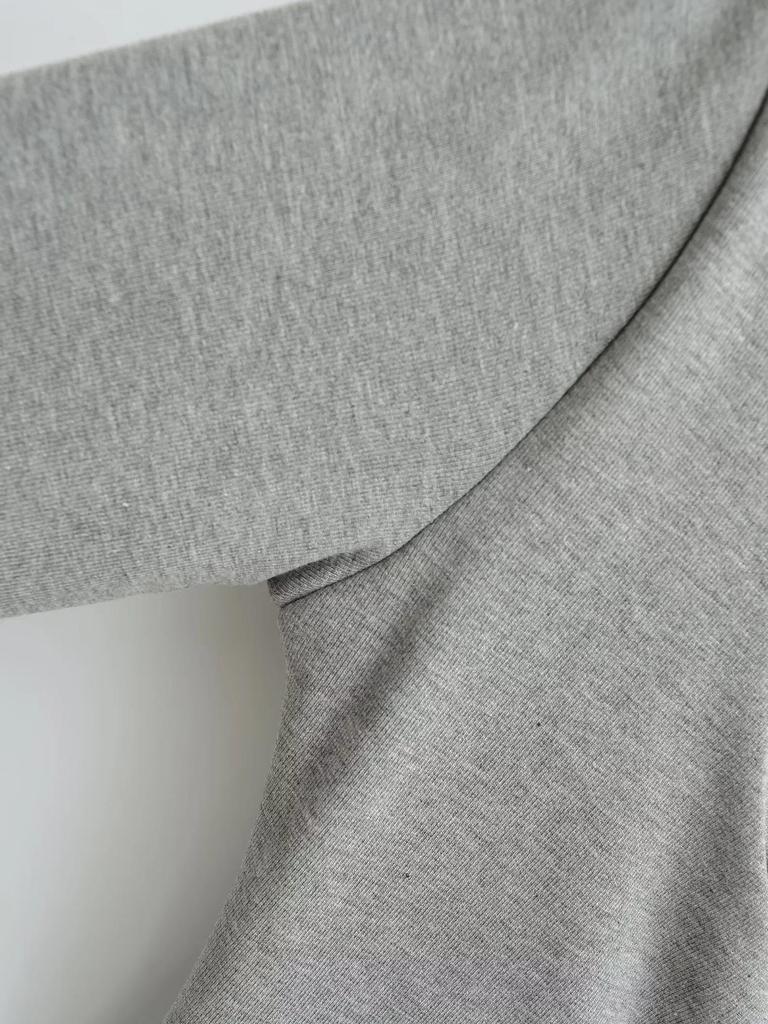 Lace Patchwork V-Neck Two-Piece Long-Sleeve Slim-Fit T-Shirt for Women - Spring/Autumn