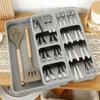 Kitchen Accessories Expandable Tableware Drawer Storage Organizer Tray Plastic Tableware Tray Tableware Tool Organizer