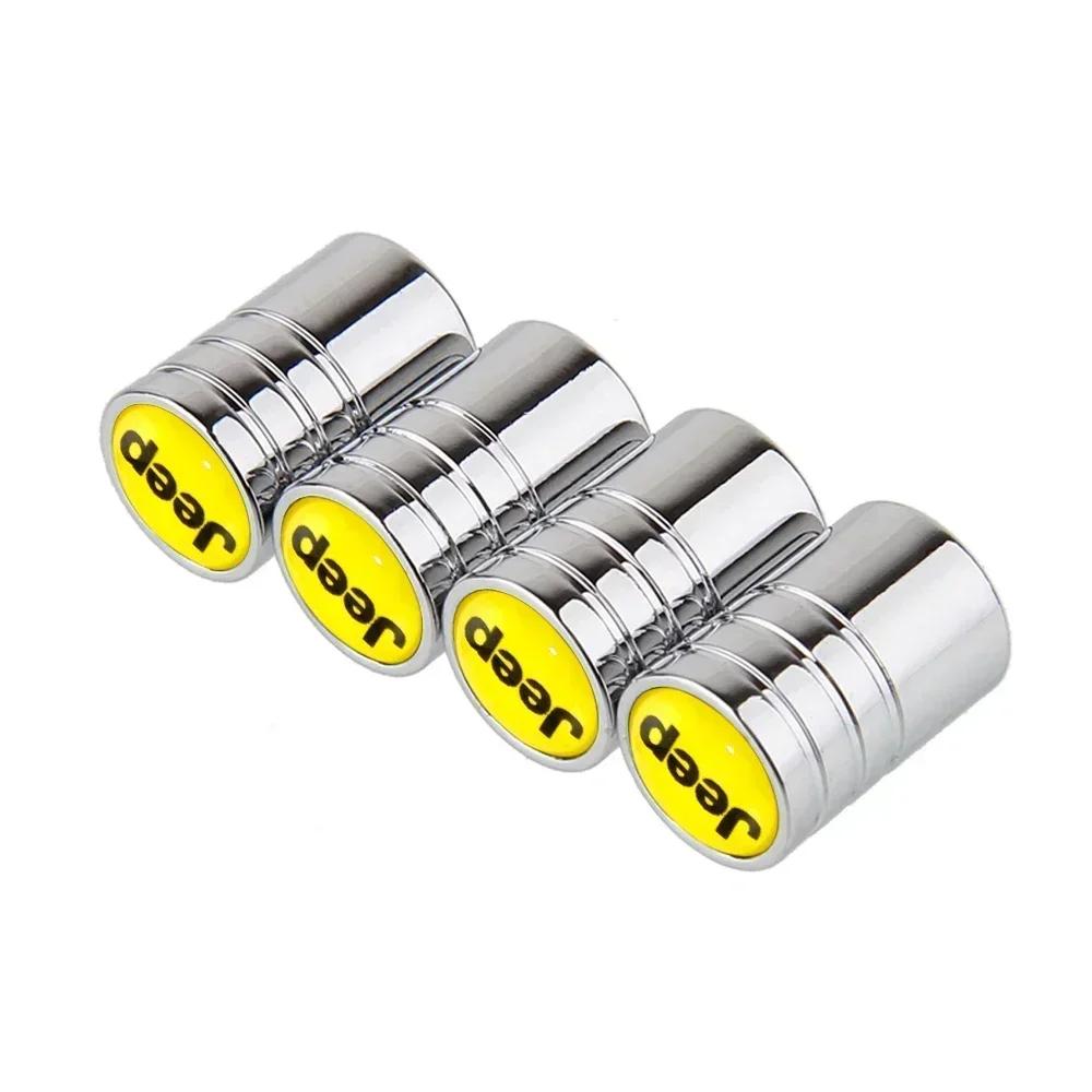 Tappi valvola pneumatici in lega per auto Jeep Antipolvere per Jeep Wrangler Cherokee Renegade Compass TJ JK JL Grand Commander Liberty Acc