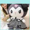 Adorable Dark Kuromi Plush Toy Soft Pp Cotton Filled Stuffed Animal For Kids