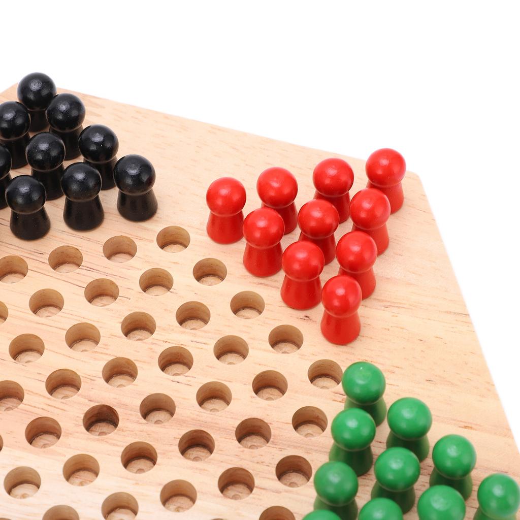 Dama Cinese in Legno Colorato Gioco da Tavolo Dama Cinese per Adulti Bambini Famiglia