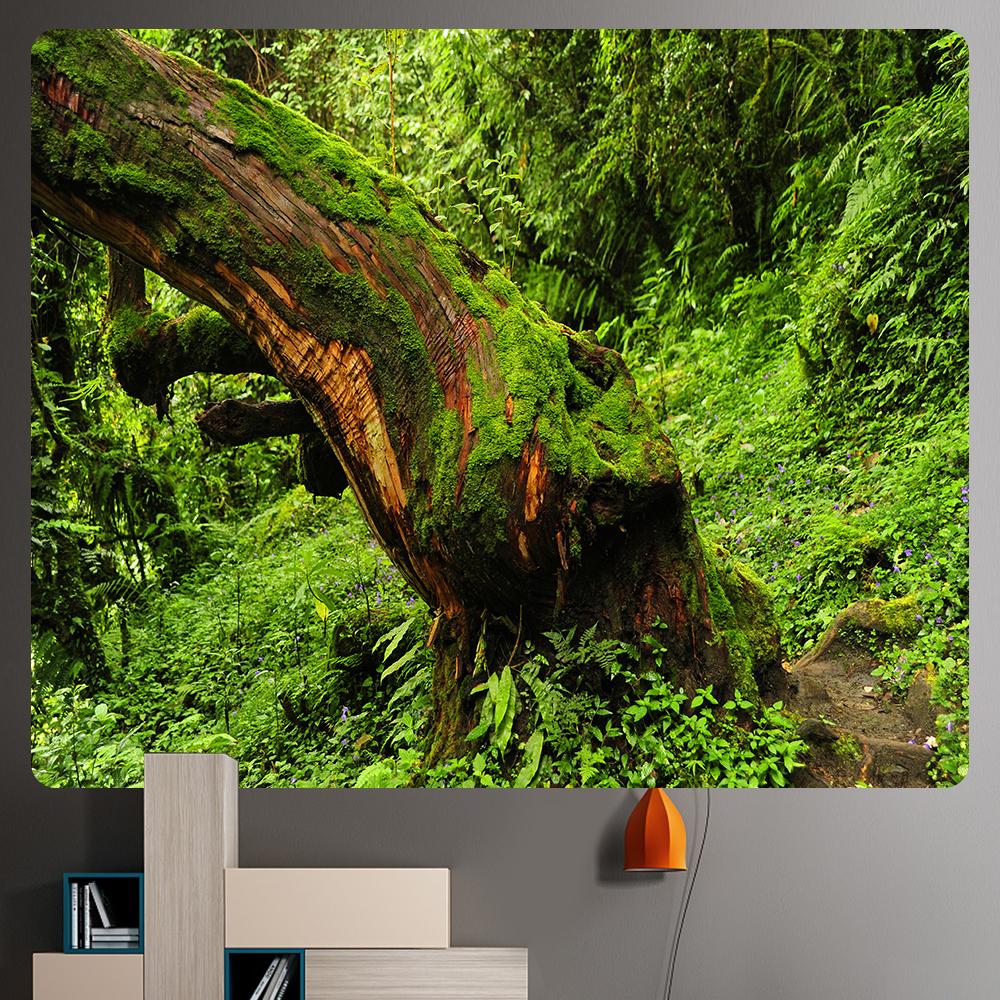 Forest Plants Leaves Psychedelic Scene Home Art Decor Tapestry Hippie Boho Yoga Mat Mandala Room Wall Hanging