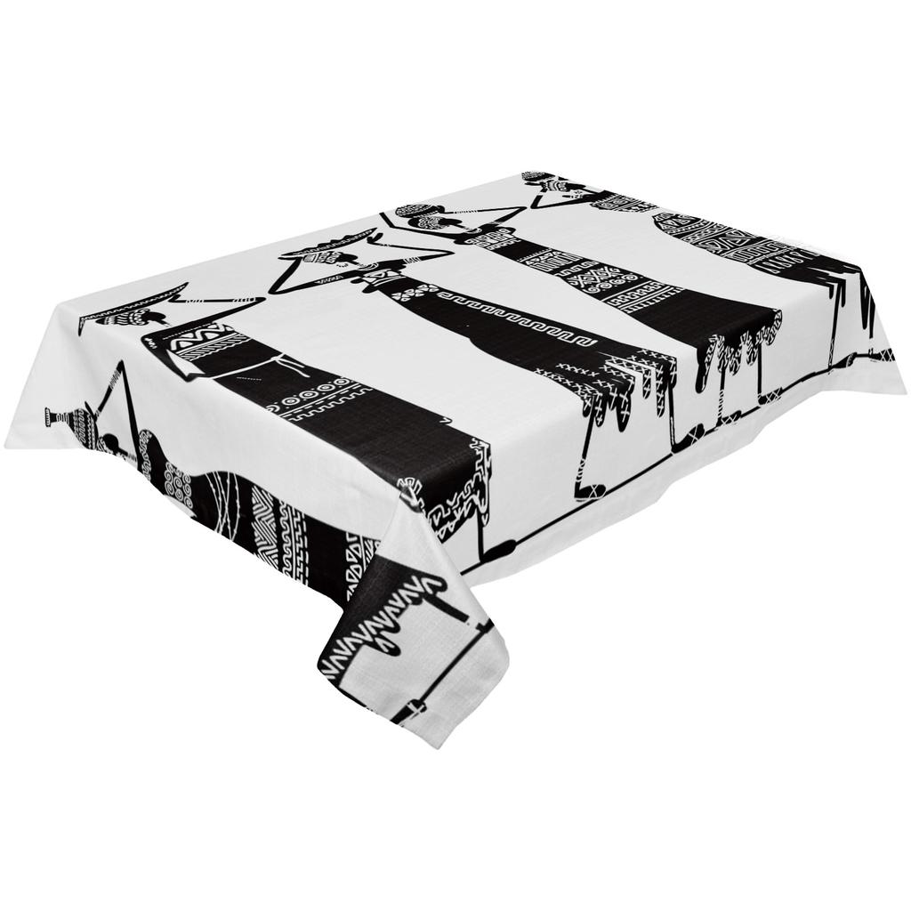 African Woman Ethnic Porcelain Tablecloth Holiday Decor Waterproof Rectangular Tablecloths Wedding Decor Table Cover