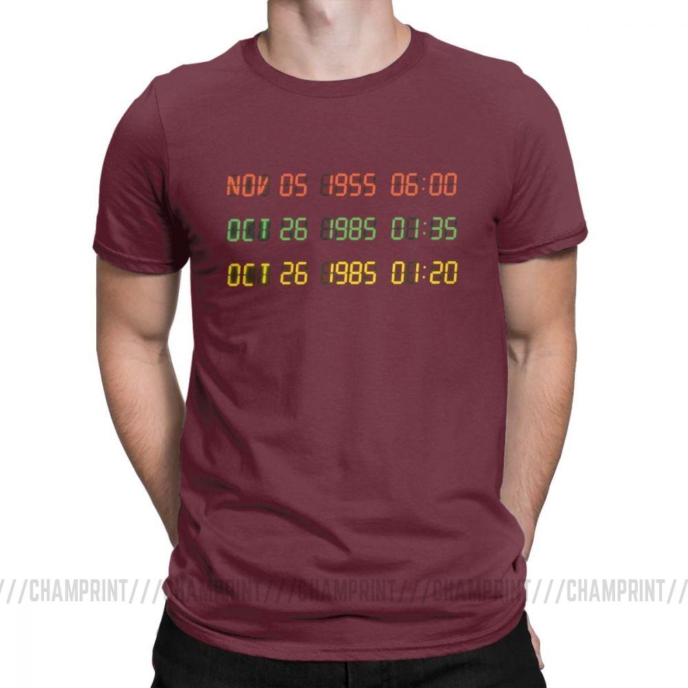 Time Circuits T Shirts Men Back To The Future Short Sleeve Tee Shirt Round Neck