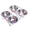 Stainless Steel Double Pet Bowls Dog Cat Water Food Non Slip Feeding Station