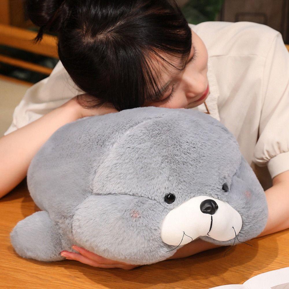Chubby Prone Seal Plush Doll Soft Stuffed Animal Toy Plush Seal Sleep Pillow  Birthday Parties