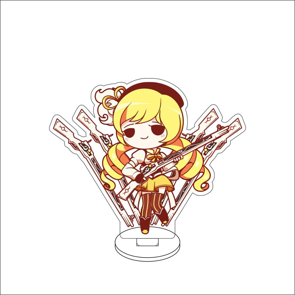 10CM Anime Puella Magi Madoka Magica Figure Stand Model Kaname Madoka/Akemi Homura  Cute Desk Decor Standing Sign Gifts